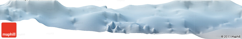 Shaded Relief Horizon Map of Cayman Islands, lighten