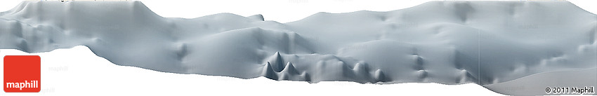 Shaded Relief Horizon Map of Cayman Islands, lighten, semi-desaturated