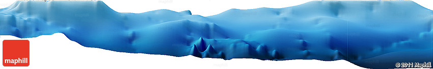 Shaded Relief Horizon Map of Cayman Islands