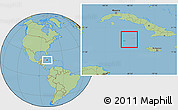 Satellite Location Map of Cayman Islands, savanna style outside