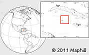Savanna Style Location Map of Cayman Islands, blank outside, hill shading inside