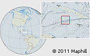 Savanna Style Location Map of Cayman Islands, lighten, hill shading