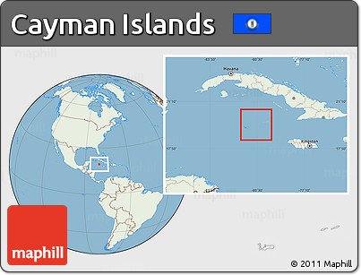 Savanna Style Location Map of Cayman Islands, lighten, land only