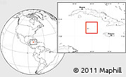 Shaded Relief Location Map of Cayman Islands, blank outside