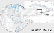 Shaded Relief Location Map of Cayman Islands, lighten, desaturated
