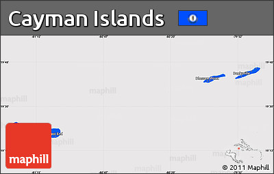 Flag Map of Cayman Islands