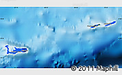Flag Map of Cayman Islands, single color outside, shaded relief sea, flag aligned to the middle