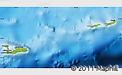 Physical Map of Cayman Islands, darken, semi-desaturated, land only