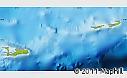 Physical Map of Cayman Islands, desaturated, land only