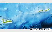 Physical Map of Cayman Islands, single color outside, bathymetry sea, shaded relief sea