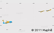Political Map of Cayman Islands, cropped outside