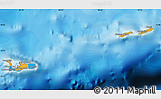 Political Map of Cayman Islands, satellite outside, bathymetry sea
