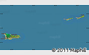Satellite Map of Cayman Islands, darken, land only