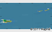 Satellite Map of Cayman Islands, lighten, semi-desaturated, land only