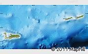 Satellite Map of Cayman Islands, single color outside, bathymetry sea, shaded relief sea