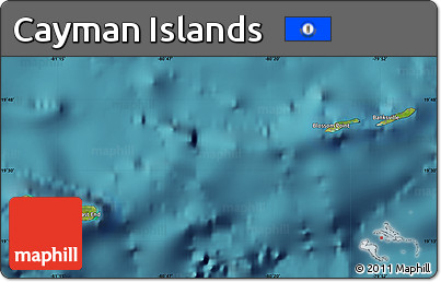 Satellite Map of Cayman Islands, single color outside