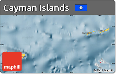 Savanna Style Map of Cayman Islands, single color outside