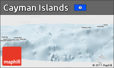 Classic Style Panoramic Map of Cayman Islands