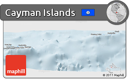 Classic Style Panoramic Map of Cayman Islands