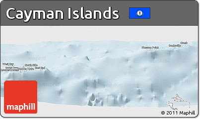 Classic Style Panoramic Map of Cayman Islands