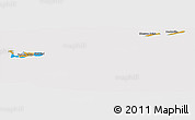 Political Panoramic Map of Cayman Islands, cropped outside