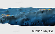 Political Panoramic Map of Cayman Islands, darken