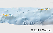 Political Panoramic Map of Cayman Islands, lighten