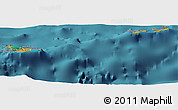 Political Panoramic Map of Cayman Islands, satellite outside