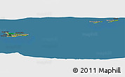 Satellite Panoramic Map of Cayman Islands, darken, land only