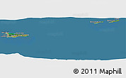 Satellite Panoramic Map of Cayman Islands, desaturated, land only