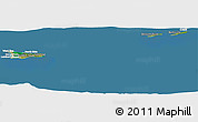 Satellite Panoramic Map of Cayman Islands, lighten, land only