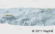 Satellite Panoramic Map of Cayman Islands, lighten