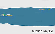 Satellite Panoramic Map of Cayman Islands, lighten, semi-desaturated, land only