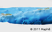 Satellite Panoramic Map of Cayman Islands, physical outside