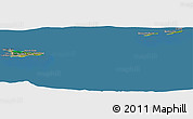 Satellite Panoramic Map of Cayman Islands, semi-desaturated, land only