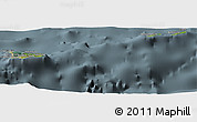 Satellite Panoramic Map of Cayman Islands, semi-desaturated