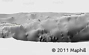 Shaded Relief Panoramic Map of Cayman Islands, desaturated