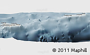 Shaded Relief Panoramic Map of Cayman Islands, semi-desaturated