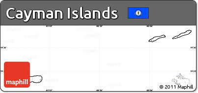 Blank Simple Map of Cayman Islands, cropped outside, no labels
