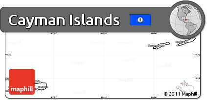 Blank Simple Map of Cayman Islands