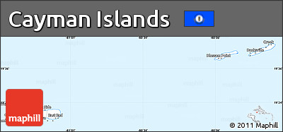 Classic Style Simple Map of Cayman Islands