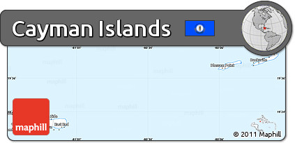 Classic Style Simple Map of Cayman Islands