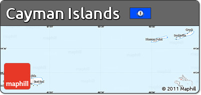 Classic Style Simple Map of Cayman Islands