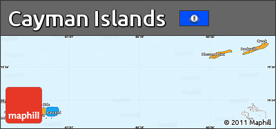 Political Simple Map of Cayman Islands