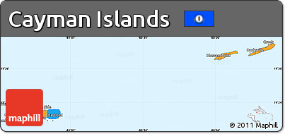Political Simple Map of Cayman Islands