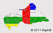 Flag 3D Map of Central African Republic