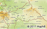 Physical 3D Map of Central African Republic