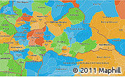 Political 3D Map of Central African Republic