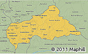 Savanna Style 3D Map of Central African Republic