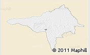 Classic Style 3D Map of Ndele, single color outside